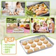 thumbnail image 3 of Juego de 2 bandejas para hornear CEKEE de acero inoxidable y bandejas para galletas para hornear, bandeja para hornear, bandeja para horno, juego de bandejas para hornear resistentes y fáciles de limp, 3 of 5