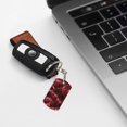 thumbnail image 7 of Uemuo Red Line Pattern Rectangular Metal Keychain - Durable, Stylish, and Personalized Key Ring for Men and Women,Engraved Keychain,Gift Slim Sturdy Keychain, 7 of 7