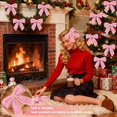 thumbnail image 5 of 24Pcs 5.9 * 5.9in Velvet Bows for Christmas Tree, Bows with Twist Tie, Bulk Red Velvet Ornaments for Wreath Garland Gift Wrapping, Wedding Champagne Parties Christmas Decorations(Pink), 5 of 13