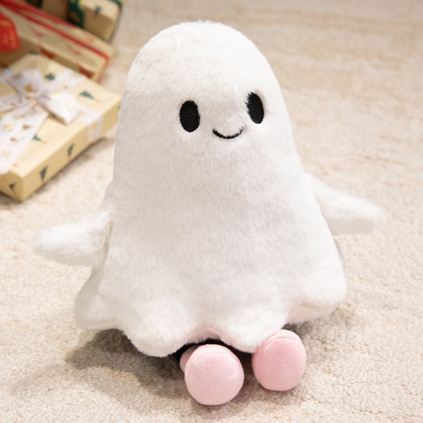 Herunwer Funny White Ghost Plush Ultra-Soft Stuffed Animal Cute