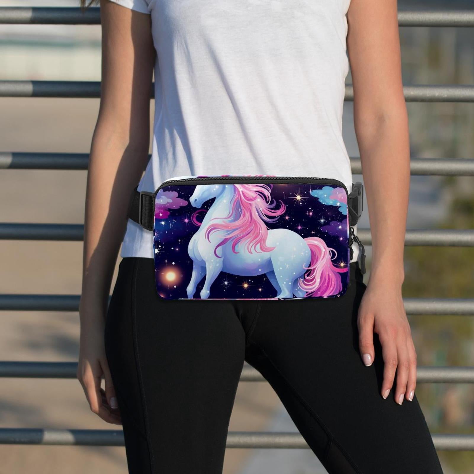 Star Unicorns Lightweight Adjustable Extension Strap Unisex Fanny Pack Waist Pack Cross Body Bag