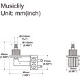 thumbnail image 2 of Basic Metric 3-Way Right Angle Toggle Switch L-Type Pickup Selector for Epiphone Les Paul SG ES Electric Guitar, 2 of 5