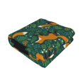 thumbnail image 2 of KLL Green Plants with Fox Print Fleece Throw Blanket, Horizontal Fleece Bedding Cute Soft Blankets Comfy Fleece Flannel Plush Home Decor for Couch & Bed -40"x30", 2 of 9