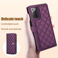 thumbnail image 3 of Case Wallet for Samsung Galaxy Note 20, [Wristlet & Crossbody Strap] RFID Blocking 5 Card Slots Stand [Shockproof TPU Shell] PU Leather Magnetic Flip Cover for Note 20, Darkpurple, 3 of 9