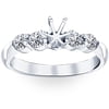 Pompeii 1/2ct Diamond Semi Mount Engagement Ring 14K White Gold Round Setting (G/H,I1)