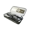 CROC Skin Titanium Ceramic Straightening Digital Flat Hair Iron Gift Set Black