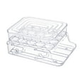 thumbnail image 3 of Caja para guardar huevos, bandeja reutilizable para el hogar, bandeja enrollable para guardar huevos. Blanco, 3 of 9
