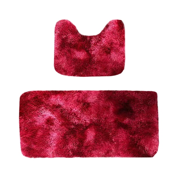 Juego de alfombrillas de baño de felpa para inodoro y ducha, suaves, absorbentes de agua, antideslizantes, de terciopelo polar, lavables a máquina, de secado rápido, decoración para el suelo del baño