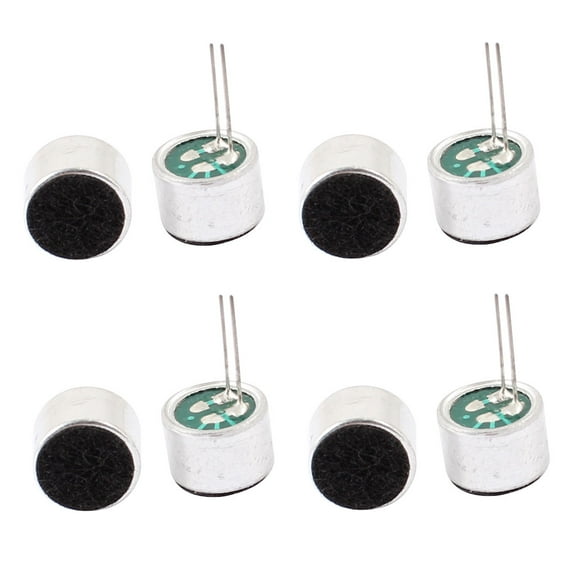 8 Piece Electret Microphone 52dB Electret Condenser Mic MP3 MP4 Microphone Sensor Inserts with PCB Pins 9x7mm
