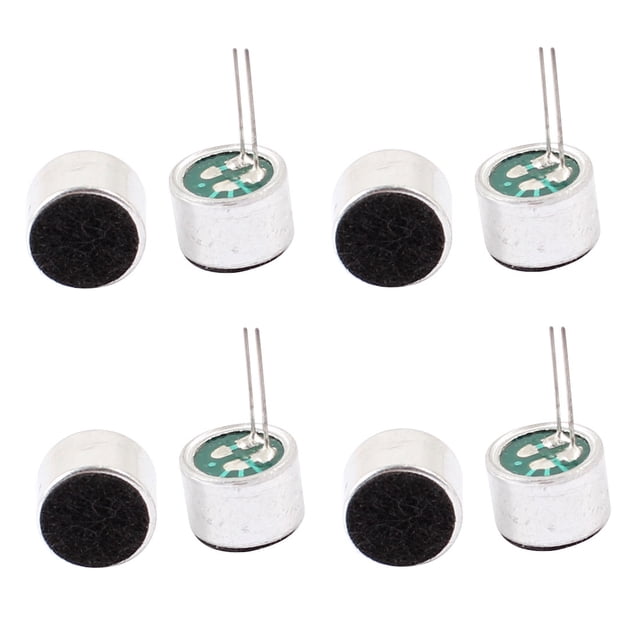 8Pcs 52dB Electret Microphone Inserts with PCB Pins Condenser 9mm x 7mm