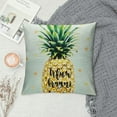 thumbnail image 2 of ONETECH Throw Pillow Cover Yellow Motivational with Pineapple Summer Fresh Design Juicy and Sweet in Bright Color Fruit Food Decorative Pillow Case for Couch Sofa Bed Chair, 2 of 5