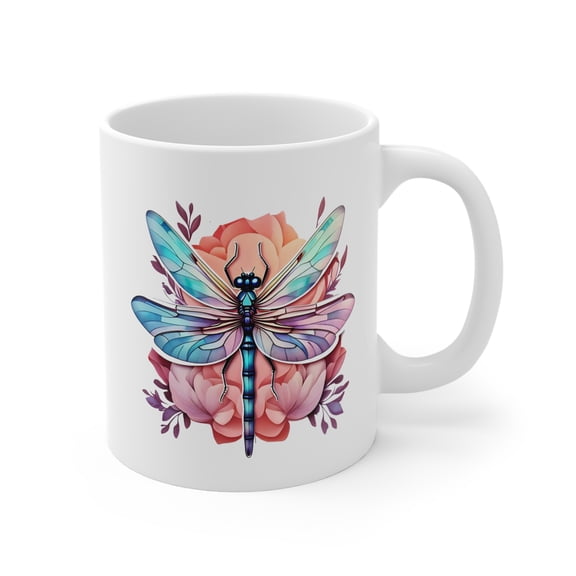 Colorful Dragonfly Mug 11oz White Ceramic Cups, Funny, Unique, and  Beautiful Present for Coffee Lovers Cute Christmas Gifts Coffee Mug  Gift Ideas for Women & Men
