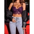 thumbnail image 2 of Avidlove Sexy Lace Bralette Bra for Women Lingerie V Neck Strap Bustier Tank Tops Lace Cami Crop Tops, 2 of 6