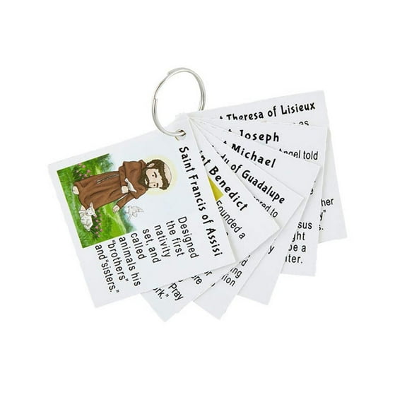 Learning The Saints Punch Out Cards with Keychain - 36 pcs