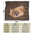 thumbnail image 3 of Wijzvio Springer Spaniel Dog With Vintage American Flag Throw Blanket Soft Fuzzy Fleece Blanket For Couch Bed Living Room Decoration 60"X50", 3 of 9