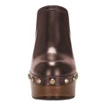 thumbnail image 3 of YDN Women's Wooden Platform Heeled Mules Closed Round Toe High Block Heel Slip On Clogs Shoes with Studs Evening Party Daily Outfit Footwear Size 15 Saddle Brown, 3 of 6