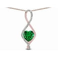 thumbnail image 3 of Star K� 8mm Simulated Emerald Heart Infinity Loop Pendant Necklace, 3 of 9