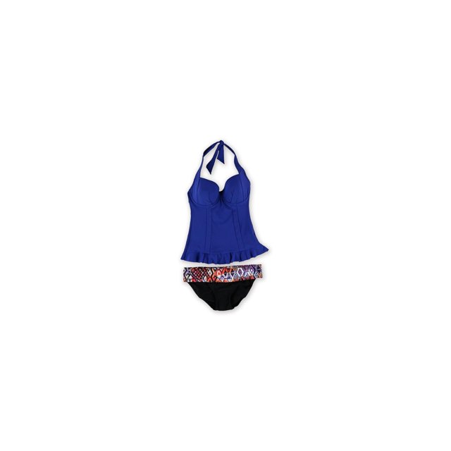 Tankini de 2 piezas para mujer Starlet Aztec de Profile, azul, 32D