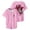 Pink, variant on Luar La L Merch L3TRA Heart Baseball Jersey Shirt V-Neck Women Men Short Sleeve Streetwear Fashion Clothes