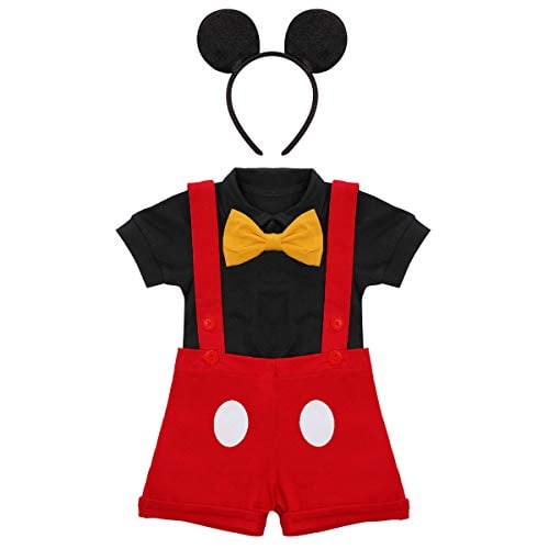1st First Birthday Baby Boy Cake Smash Mickey Mouse 3PCS Pants Outfit Photo Prop 