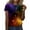 Dark Blue, variant on Kaondbfi Delicate Arctic Light Print T Shirts Fashionable Summer Round Neck Short Sleeve Blouses Tops for Carnival