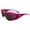Pink, variant on Eyewear Fanfare 2 Women's Sunglasses Fit Over the Glasses Pink Floral Frame Smoke Lens