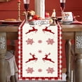 thumbnail image 1 of Naittoop 2 Pcs Drapeau de Table en Lin Imprimé de Noël Nappe de Restaurant Occidental Drapeau de Table Bonhomme de Neige de Noël, 1 of 6