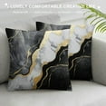 thumbnail image 3 of Creowell  Black Gold Pillow Covers Couch Pillows for Living Room Marble Abstract Sofa Pillows Decorative Pillows for Couch Bed Living Room Sofa Outdoor Car Pillow Covers, 3 of 5