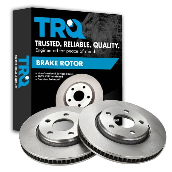 TRQ Front Brake Rotors Set Vented Fits Select 2005-2009 Buick LaCrosse 2005 Terraza Chevrolet Uplander 2004-2008 Pontiac Grand Prix Montana Saturn Relay