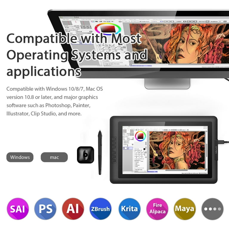 XP-Pen Artist Drawing Monitor, Digital Graphic Tablet with