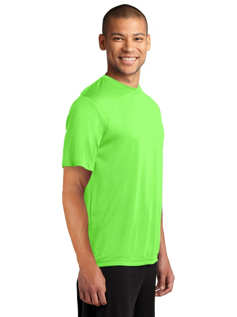 Port & Co Adult Male Men Plain Short Sleeves T-Shirt Neon Green 3X