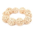 thumbnail image 1 of 10 Pcs Rattan Balls Small Animal Chew Toy, Durable Natural Color Sepak Takraw Toy Innovative Design Rattan Safe Parrot Small Animal Chew Toy for Birds[3CM], 1 of 9