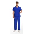 thumbnail image 4 of Garbnen Medical Scrubs Set for Men Stretch V-Neck Mens Scrubs Top Workwear & Jogger Pants Nurse Uniform with Pockets, 4 of 4
