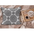 thumbnail image 2 of Mandala Fluffy Throw Pillow Cushion Cover, Symmetrical Oriental Mandala Pattern Lace Like Ornamental Design, Decorative Square Accent Pillow Case, 24" x 24", Black and White, by Ambesonne, 2 of 5