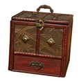 thumbnail image 3 of Caja de almacenamiento de madera con espejo, caja decorativa, contenedor de exhibición de adornos de escritorio narcisos, 3 of 7