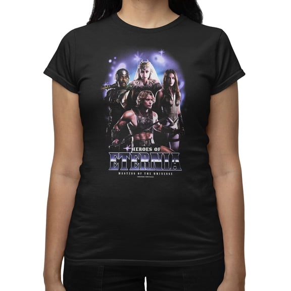 Masters Of The Universe Movie Heroes Of Eternia Groupshot Women's T Shirt (Black, S-XXL)