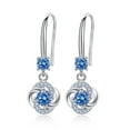 thumbnail image 2 of SPRING PARK Women Drop Earrings Cubic Zirconia Tassel Four-leaf Clover Jewelry Gift for Birthday, 2 of 7
