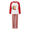thumbnail image 2 of Hirigin Store Christmas Pajamas for Family Funny Fox Gift Print Long Sleeve Tops + Trousers Set Holiday Sleepwear, 2 of 10
