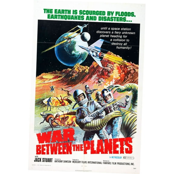 War Between The Planets Movie Poster 12x16 Print on Metal Sign 12in x 16in Square Adults Best Posters