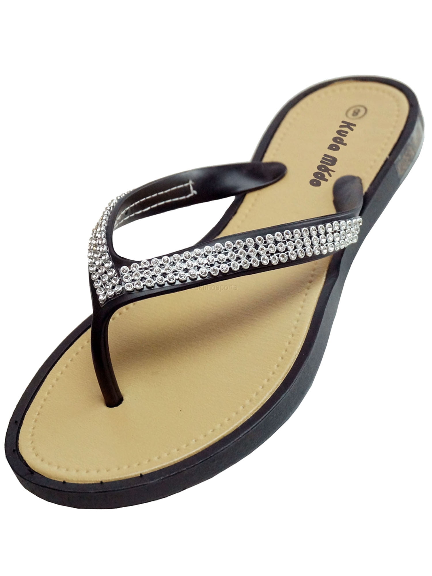 Women's Metal Decor Summer Comfort Casual Thong Flat Flip Flops Sandals Slipper