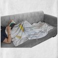 thumbnail image 6 of Dragonfly Soft Flannel Fleece Throw Blanket, Chamomiles Moths Dragonflies Refreshing Nature Template Soft Colors Artwork, Cozy Plush for Indoor and Outdoor Use, 60" x 80", Yellow White, by Ambesonne, 6 of 6