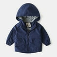 thumbnail image 2 of Splozh Girls' Outerwear Jackets Coats Toddler Baby Grils Boys Hoodie Zipper Waterproof Raincoat Lightweight Windbreaker Outwear Rain Jacket Navy,3-4 Years, 2 of 4