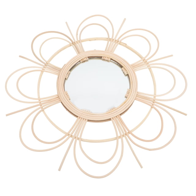 STRANDCHIC Miroir d'Apparence Tressé Style Rustique Miroir Mural pour Salon Lot de 1
