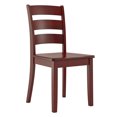 thumbnail image 4 of Weston Home Lexington 5 Piece Dining Set, 4 Ladder Back Chairs, Berry Red, 4 of 6