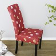 thumbnail image 3 of Funda decorativa navideña para silla de comedor, funda elástica para silla, protector de asiento, 3 of 8