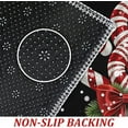 thumbnail image 6 of Merry Christmas Snowflake Black Decorative Doormat 30"x17", Seasonal Winter Xmas Holiday Low-Profile Non-Slip Floor Mat Switch Mat for Indoor Outdoor, 6 of 6