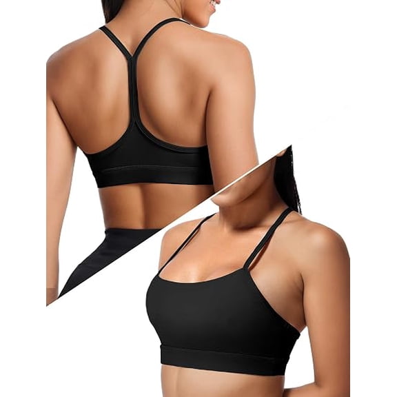 Sports Bra for Women, Y Back Bralette, Light Support Backless Workout Bra with Removable Pads for Yoga Pilates Gym