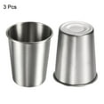 thumbnail image 3 of Unique Bargains Stainless Steel Planter Flowerpot Container Indoor Garden, Small 3 Pack, 3 of 5