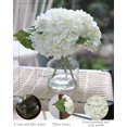thumbnail image 3 of Real Touch Artificial Flowers Whith White Hydrangea in Vase for Home Decoration, Fake Flowers Centerpieces for Tables, Lifelike Fake Hydrangea in Vase for Bathroom, Office and Water Bar, 3 of 5