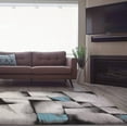 thumbnail image 3 of Ladole Rugs Beautiful Boston Collection Empire Geometric Pattern Area Rug Carpet in Blue Grey, 3x5 (2'7" x 4'11", 80cm x 150cm), 3 of 5